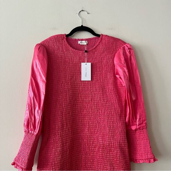 Lovers + Friends Helm Pink Smocked Mini Dress - Picture 4 of 6